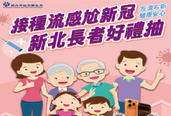 10/1 流感新冠同步開打，新北長者好禮抽！(另開視窗)