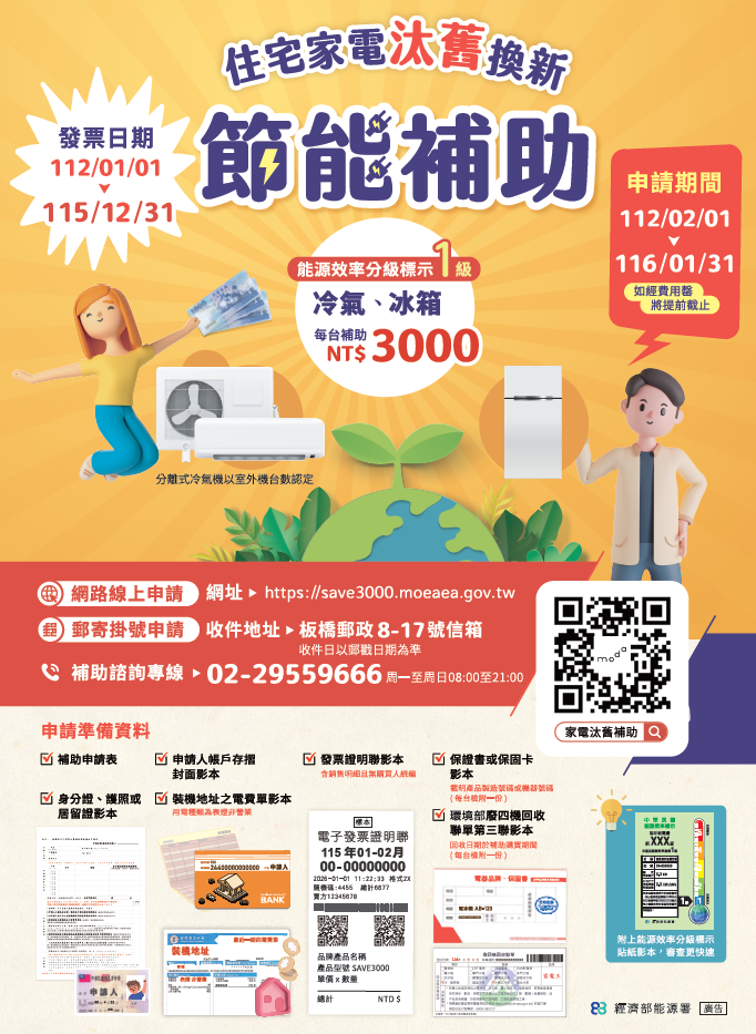住宅家電汰舊換新節能補助